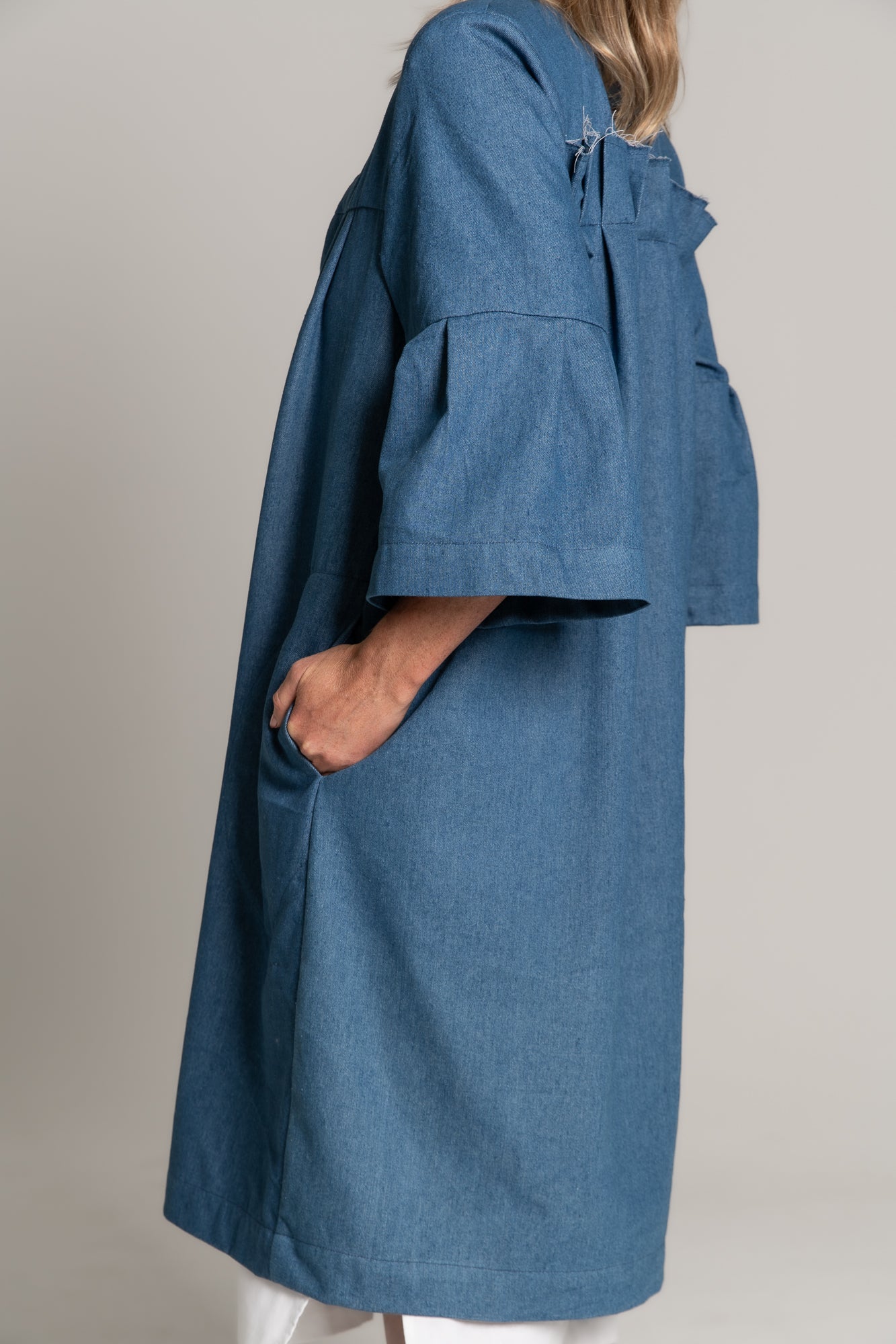 THE CALLIE COAT - BLUE DENIM