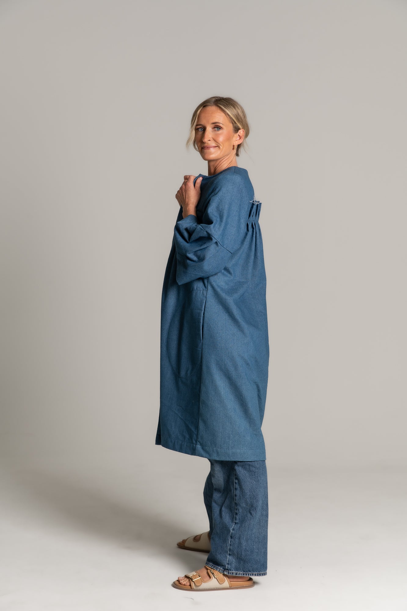 THE CALLIE COAT - BLUE DENIM