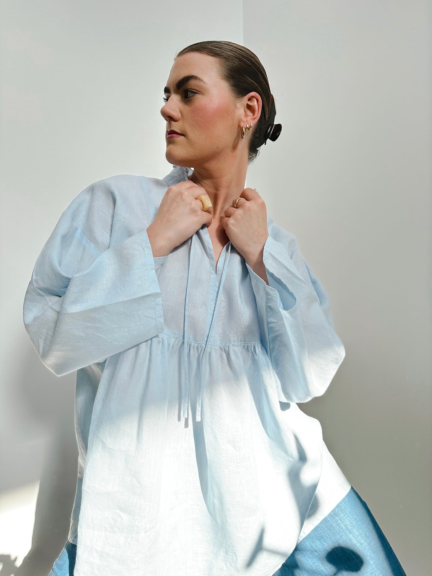 EVIE SMOCK - BLUE