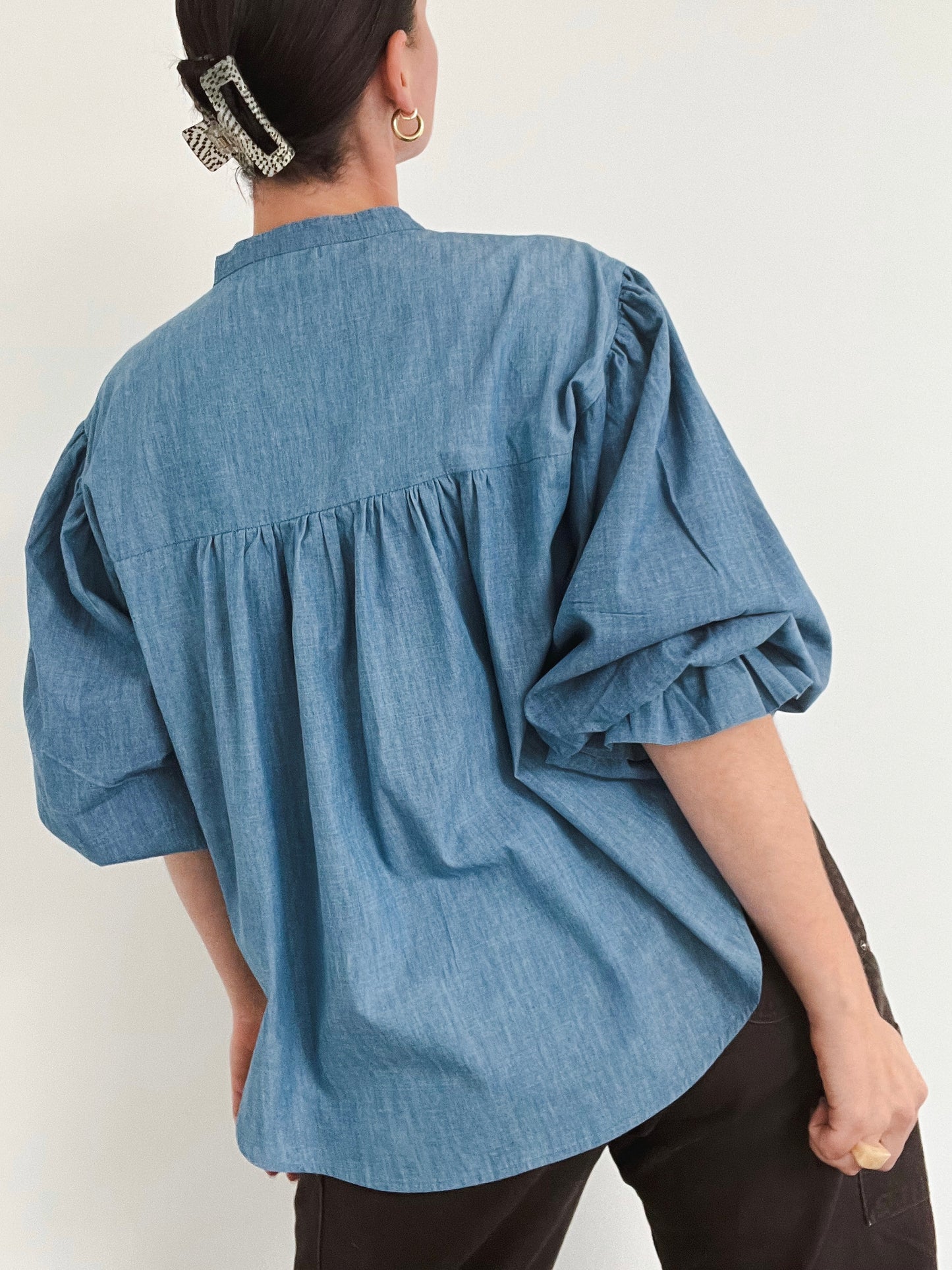 PUFF PARTY SHIRT DENIM