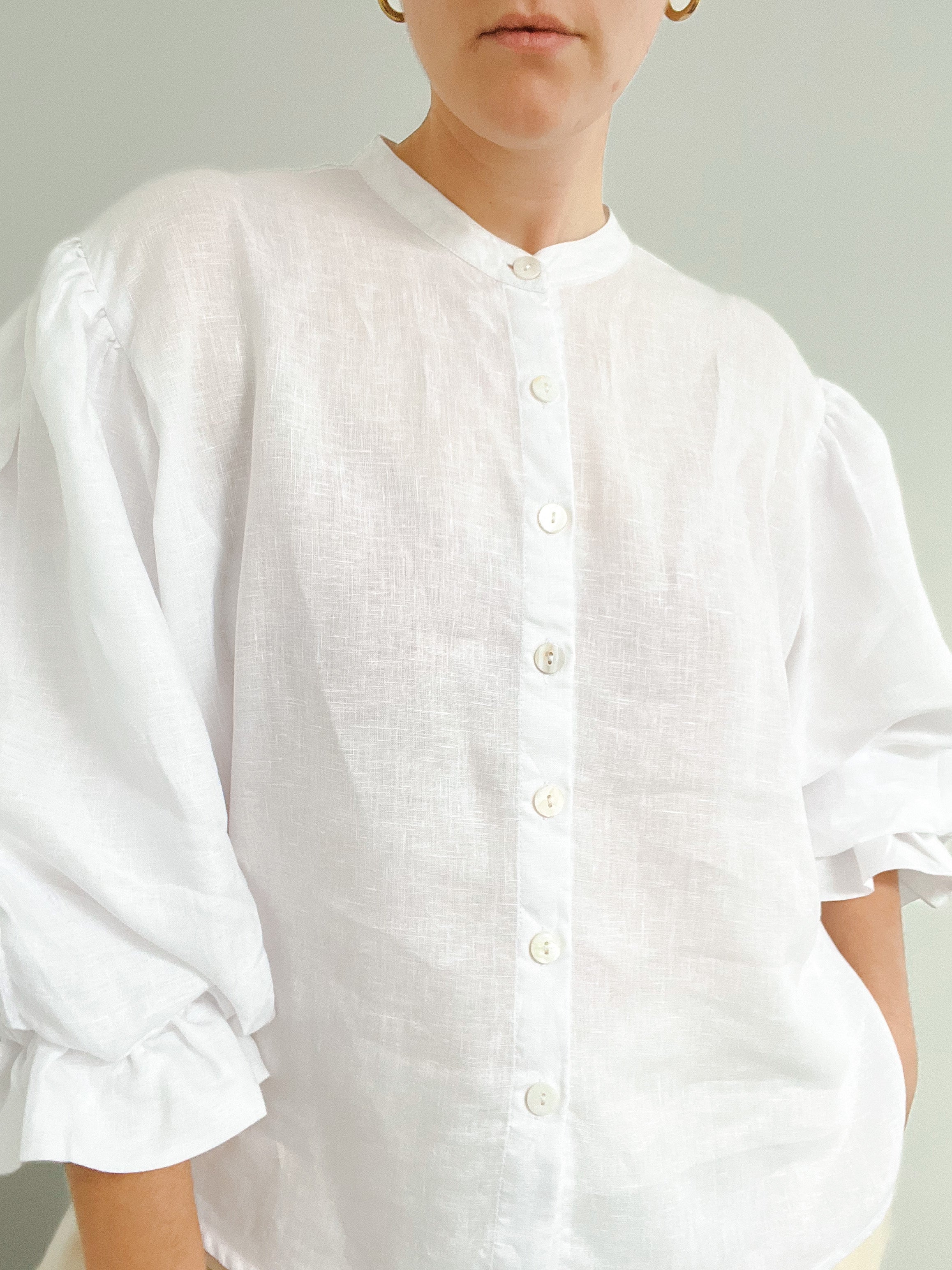 PUFF PARTY SHIRT WHITE – Found by two