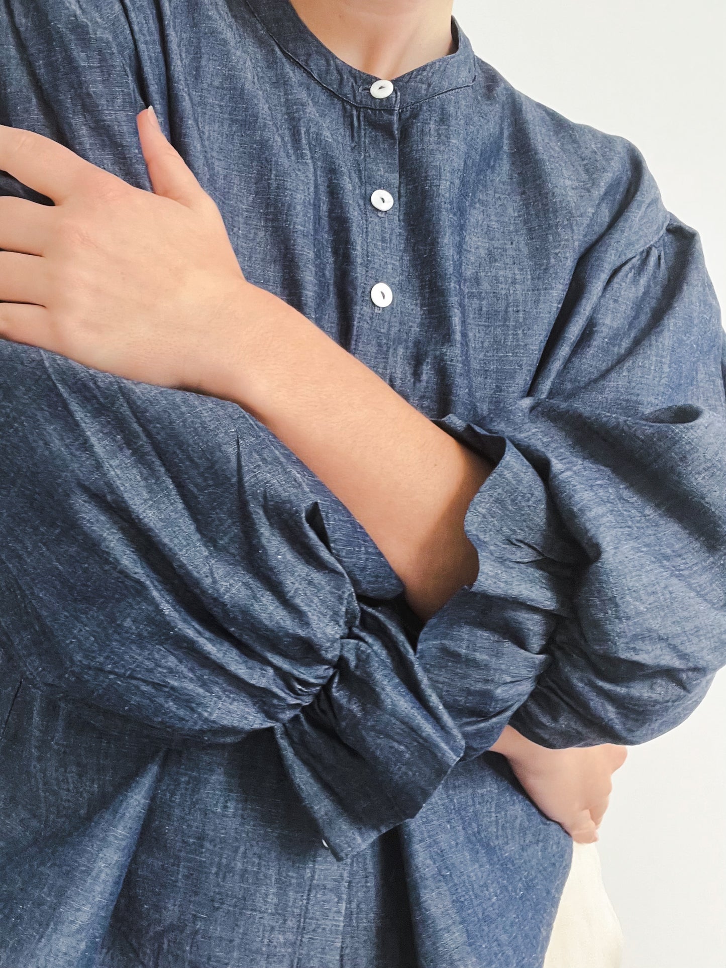 PUFF PARTY SHIRT DENIM