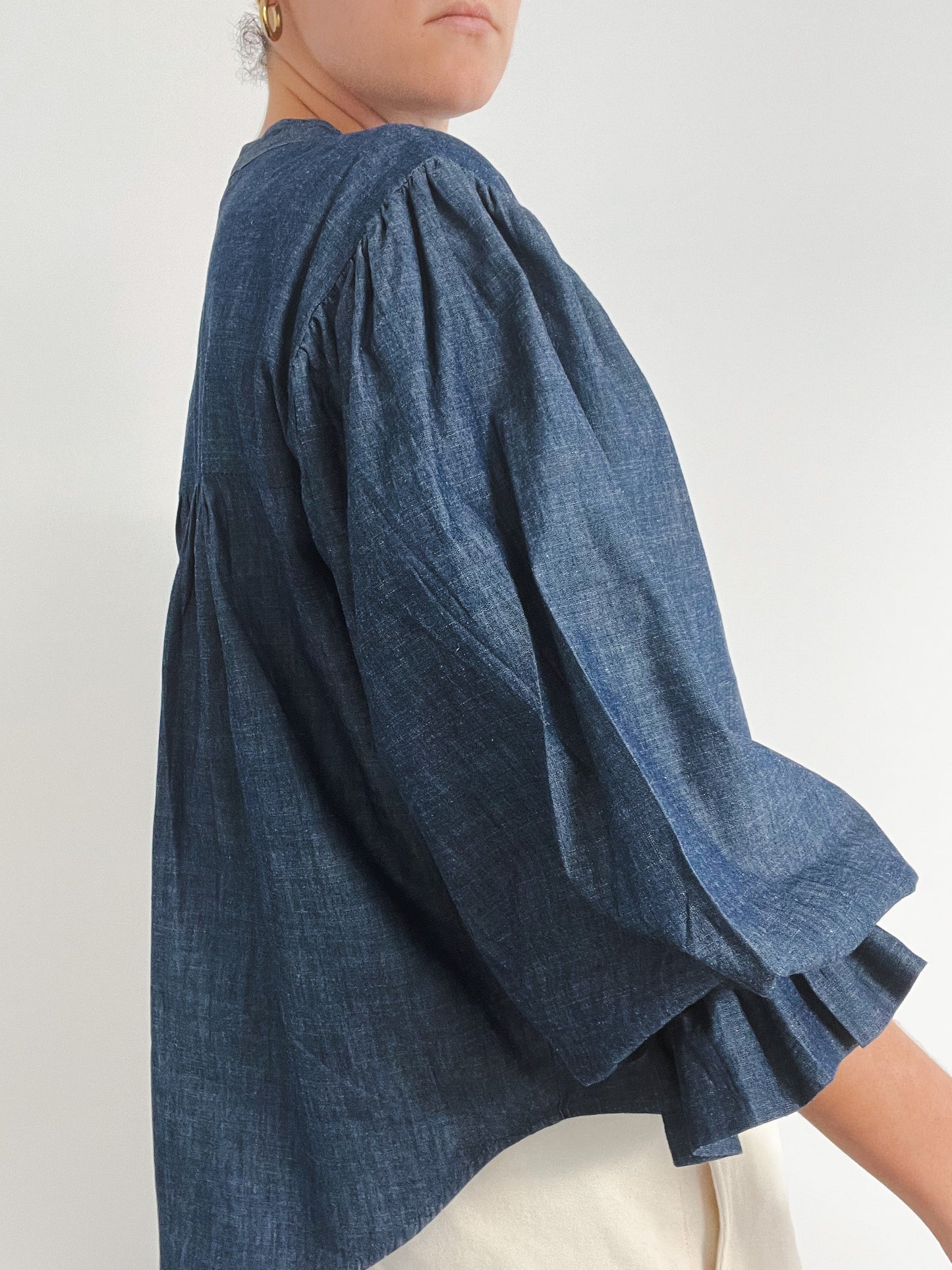 PUFF PARTY SHIRT DENIM