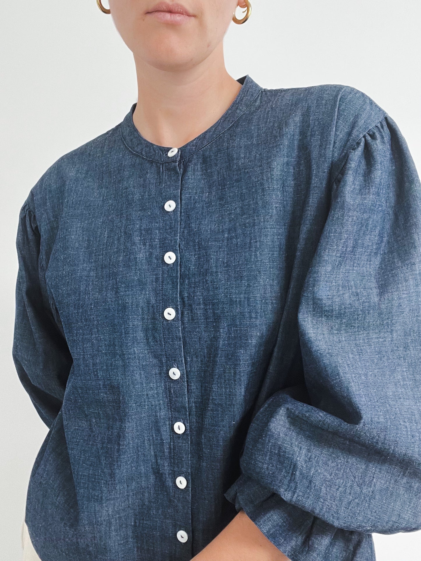 PUFF PARTY SHIRT DENIM